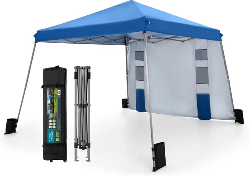 Miniatura 23 de PHI VILLA Tienda de campaña desplegable de 10 x 10 pies para exteriores, para eventos, fiestas, tienda de campaña de 100 pies cuadrados, color blanco