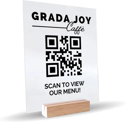 Letrero de acrílico personalizado para decoración de negocios, letrero QR personalizado, decoración de tienda, redes sociales para negocios, letrero