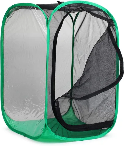 Miniatura 2 de RESTCLOUD Hábitat grande de mariposa monarca de 36 pulgadas, jaula de malla plegable gigante para insectos, terrario, 24 x 24 x 36 pulgadas