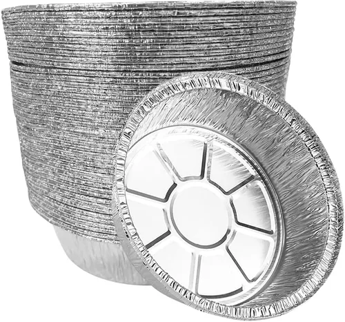 Miniatura 8 de Forros desechables para freidora de aire de aluminio con revestimiento antiadherente, redondos, 50 unidades, de papel de aluminio a prueba