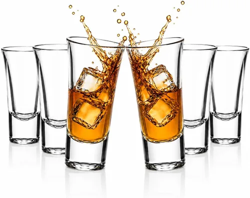 Miniatura 11 de Vasos de chupito de 2 onzas de alto, paquete de 18 vasos transparentes de 3.9 pulgadas para whisky, tequila, vodka, espresso, vasos de chupito
