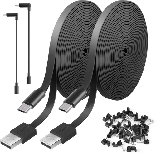 Paquete de 2 cables de extensión de alimentación de 10 pies para WyzeCam, Wyze Cam v4/v3/OG/v3 Pro, WyzeCam Pan, WYZE Cam OG, KasaCam interior,