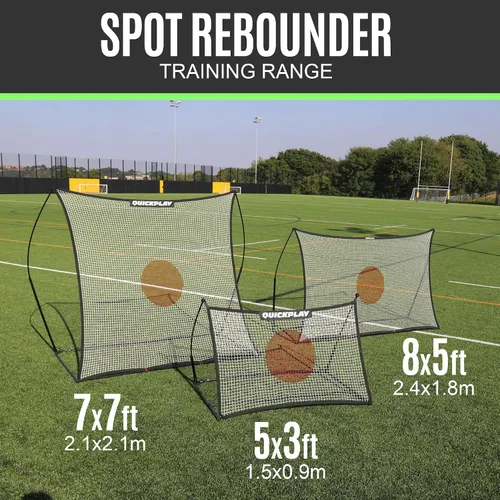 Miniatura 10 de QuickPlay Red de rebote Spot Target para fútbol Red de rebote resistente al clima con bolsa de transporte Ideal para práctica de pases
