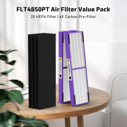 Miniatura 32 de Filtro B de repuesto HEPA transparente de humo compatible con AC4825 AC4300 AC4800 AC4900 AC4850, 2 filtros HEPA verdaderos y 6 prefiltros de carbón