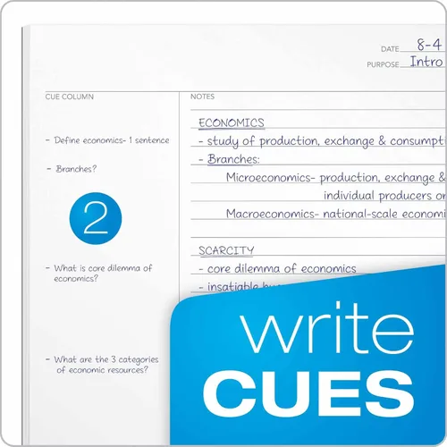Miniatura 6 de Oxford FocusNotes Bloc de escritura, sistema de toma de notas transparente, hojas de 8.5 x 11 pulgadas, notas guiadas, secciones de taco y resumen