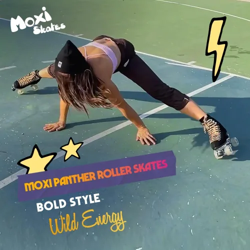 Miniatura 2 de Moxi Patines Panther para mujer, diseño duradero de caña alta con botas de patín de gamuza, forro Dri-Lex y ruedas de amortiguación versátiles