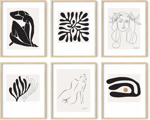 Miniatura 17 de HAUS AND HUES Henri Matisse y Picasso - Juego de 6 pinturas famosas, sin marco, 11 x 14 pulgadas Sin títulos