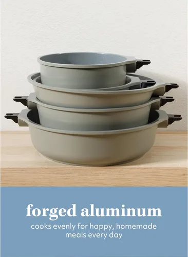 Miniatura 5 de Sur La Table Esenciales de Cocina 13 Piezas Ollas y Sartenes con Mango Desmontable Premium Libre de PFA Premium Cerámica Antiadherente Inducción