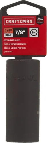 Miniatura 7 de CRAFTSMAN - Llave de impacto profundo, SAE, accionamiento de 1/2 pulgada, 7/8 de pulgada (CMMT16063)
