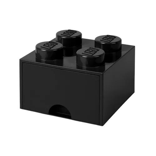 Miniatura 7 de Lego - Caja en forma de bloque tipo Lego, 4 perillas, 1 caja, apilable, caja de almacenamiento Azul real claro
