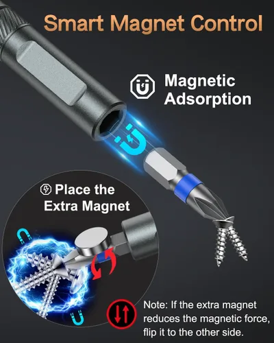 Miniatura 5 de Bomivoi 74 en 1 juego de destornilladores magnéticos, juego de destornilladores de trinquete multi bit con mango desmontable, kit de herramientas