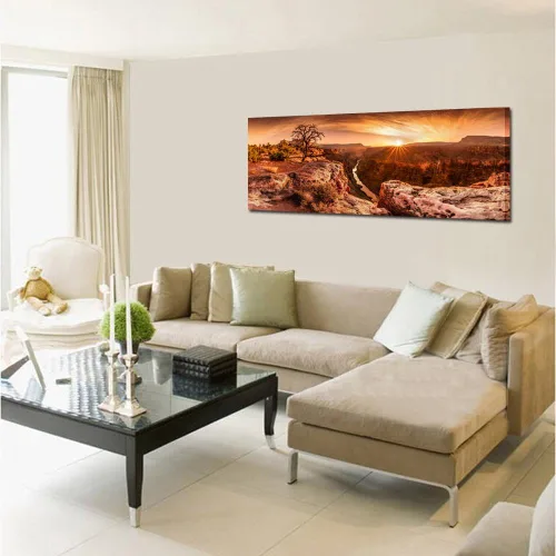 Miniatura 4 de KREATIVE ARTS Lienzo grande para pared, hermoso paisaje del Parque Nacional del Gran Cañón, Arizona, Estados Unidos, fotos panorámicas de puesta
