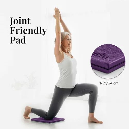 Miniatura 6 de Almohadilla Cojín de Rodilla para Yoga Almohadilla de Rodilla para Ejercicio Plegable, 1/2 pulgada de grosor, 24 x 12 pulgadas, elimina el dolor