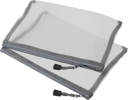 MECCANIXITY Bolsas de malla con cremallera, A5 de nailon con cremallera, bolsillos de almacenamiento para accesorios de oficina de viaje, color