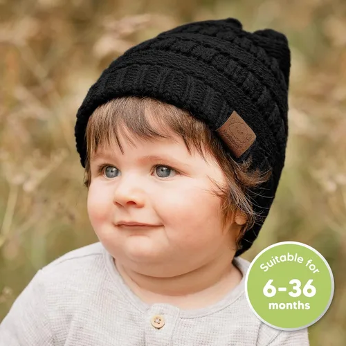 Miniatura 2 de Paquete de 3 gorros de bebé sombreros de bebé sombreros de recién nacido sombreros de bebé sombreros de niña para invierno urbano