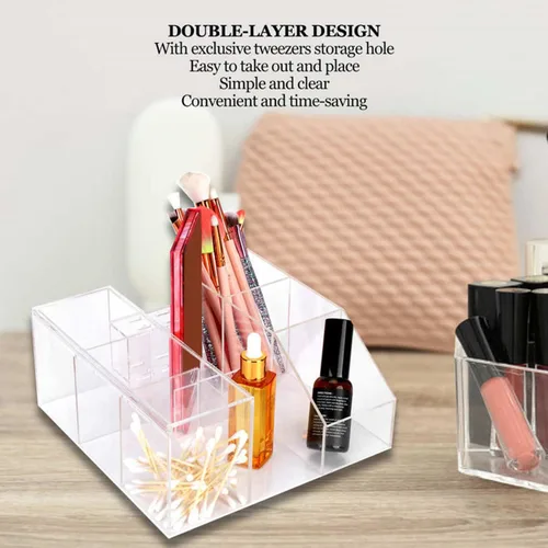 Miniatura 2 de Organizador de belleza de pestañas, herramienta de injerto de pestañas acrílicas, herramienta de belleza con soporte de pinzas, cajas de exhibición