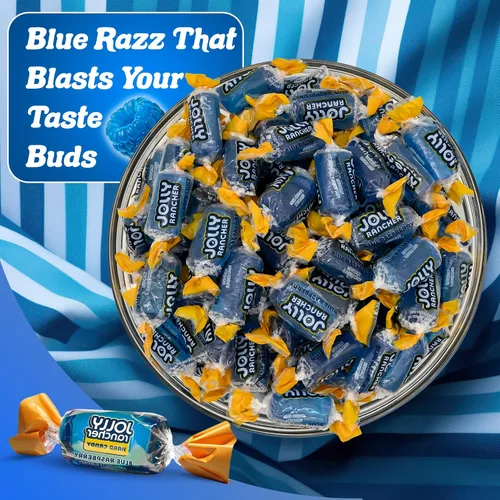 Miniatura 5 de Caramelos Duros Blue Raspberry Jolly Ranchers – Sabor Original – Bolsa a Granel de 1 Libra (Aproximadamente 75 Piezas) – Dulces Ácidos y Dulces