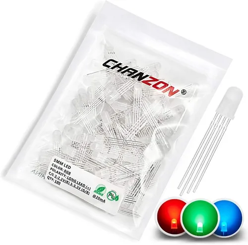 Miniatura 12 de CHANZON Paquete surtido de 60 luces LED de diodo de 0.197 in, lente redonda difusa DC 3V 20mA, lámpara de bombilla de iluminación surtida, variedad