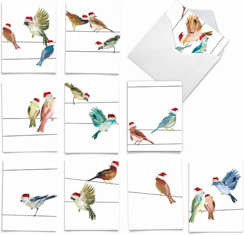 Miniatura 11 de The Best Card Company - 10 tarjetas de notas festivas para Navidad - Surtido a granel, tarjetas de felicitación en caja con sobres (10,2 x 13 cm)