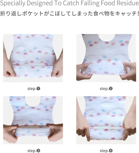 Miniatura 4 de Baby and Infant Disposable Travel Bibs - Soft, Leakproof, for Toddlers Babies, Feeding, Traveling, (60PCS)