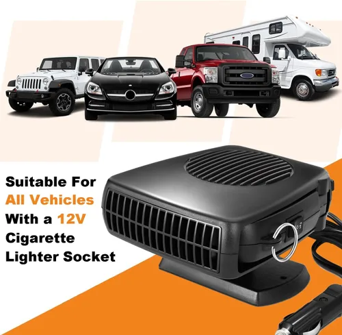 Miniatura 7 de Calentadores de automóvil para vehículo, descongelador de parabrisas portátil de 200 W, calentador de automóvil de 12 V que se conecta al encendedor