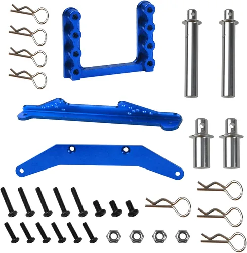 Miniatura 2 de Soportes de cuerpo delanteros y traseros de metal, postes de cuerpo, piezas de actualización compatibles con Traxxas Slash 2WD Rustler Stampede VXL