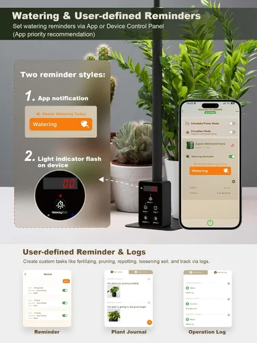 Miniatura 7 de GLOWRIUM Luces LED inteligentes de cultivo para plantas de interior, luz de escritorio para plantas con control de aplicación Bluetooth, lámpara