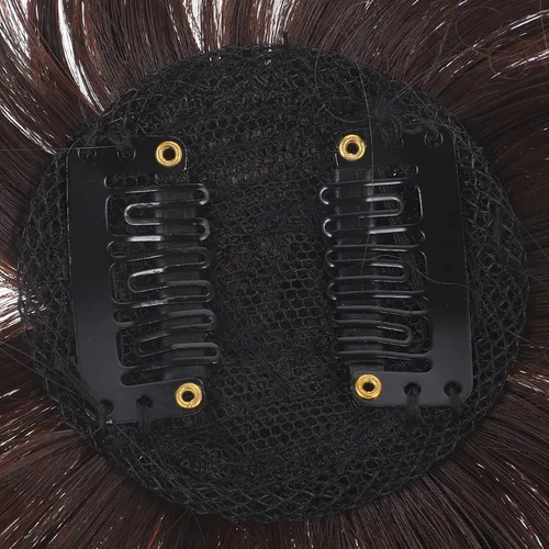 Miniatura 4 de Beaupretty Peluca de pelo para mujer en la parte superior de la cabeza con clips, cabello lacio para adelgazar la cobertura del cabello, 5.31 x 5.31