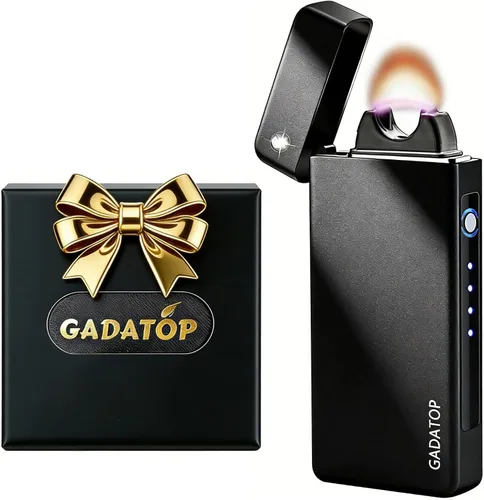 Miniatura 8 de GADATOP Encendedor eléctrico recargable, encendedor de plasma de arco, encendedor sin llama, encendedor al aire libre, resistente al viento