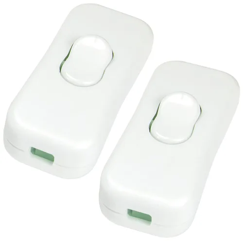 Miniatura 8 de Paquete de 2 interruptores de cable en línea, interruptor de control de lámpara de encendido/apagado para dormitorio, lámpara de mesa, cable