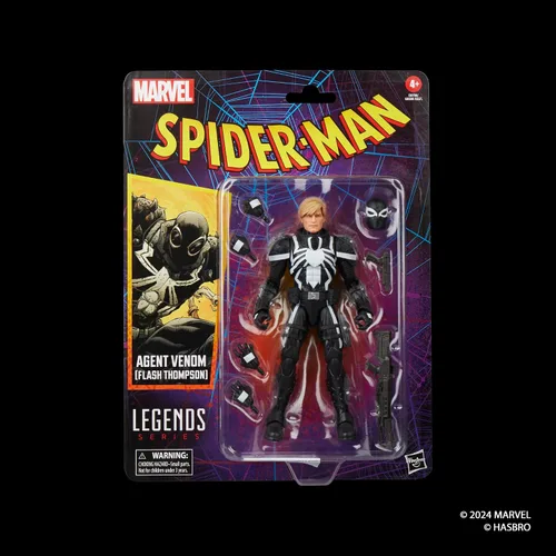 Miniatura 2 de Serie Marvel Legends Agente Venom (Flash Thompson), Figura de acción coleccionable de cómics retro a escala de 6 pulgadas
