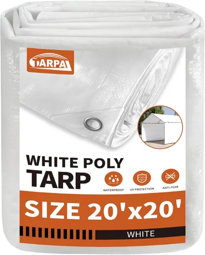 Miniatura 69 de TARPAL Lona azul de 4 x 12 pies, lonas de resistencia media de 8 mil impermeables, resistentes a desgarros con ojales de metal, adecuadas