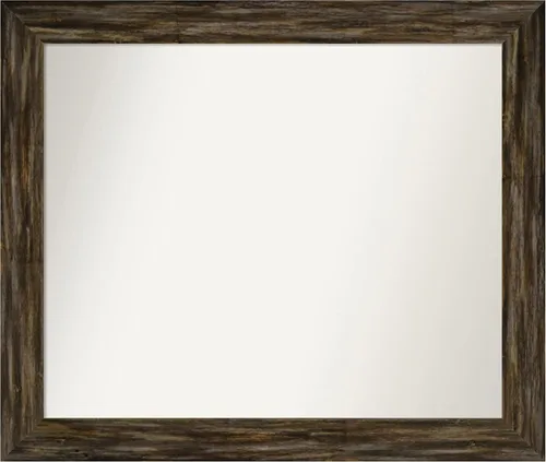 Miniatura 111 de Amanti Art Espejo de baño marrón para sobre el fregadero, 25 x 25 pulgadas, hecho a medida, espejo de tocador cuadrado marrón medio, marco de madera