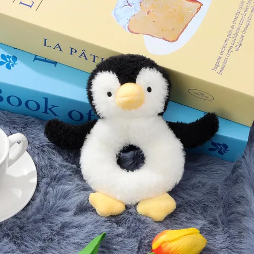 Miniatura 2 de Apricot Lamb Baby Lovey - Juguete suave de sonajero de pingüino, animal de peluche para recién nacido, suave de más de 0 meses