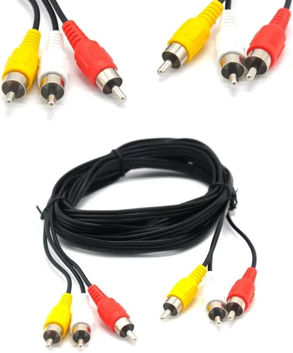 Miniatura 5 de Padarsey RCA - Adaptador divisor en Y, 2 hembras a 1 macho para audio y video, AV TV Cable Convert, pieza de 4