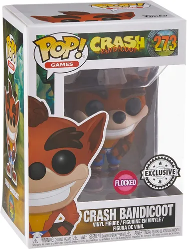 Miniatura 3 de Funko 0889698256438 Crash Flocked Exclu POP Figurines 3.9 in