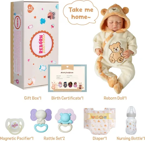 Miniatura 7 de BABESIDE Muñecas de bebé Reborn realistas para niños, 20 pulgadas, sensación de bebé real, muñeca de bebé recién nacido, muñeca de cuerpo completo