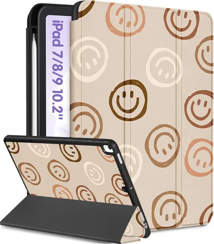 Miniatura 10 de Uppuppy para iPad 9ª/8ª/7ª Generación Funda de 10.2 Pulgadas para Niñas Lindas Mujeres Folio Smart Cover con Soporte para Lápices Diseño de Labios