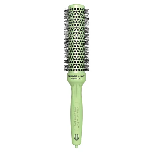 Olivia Garden Cerámica + Ion Speed XL – Cepillo térmico redondo extra largo – No eléctrico – Cepillo profesional para cabello normal a grueso