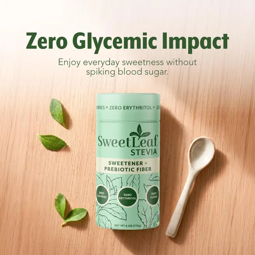 Miniatura 7 de SweetLeaf Tarro agitador de polvo de stevia, edulcorante cero calorías con extracto de hoja de stevia, sin aditivos edulcorantes artificiales, sin