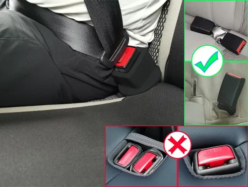 Miniatura 2 de Soporte para hebillas de cinturón de seguridad – Fácil acceso a las hebillas de los asientos traseros - Conecta el cinturón de seguridad con solo