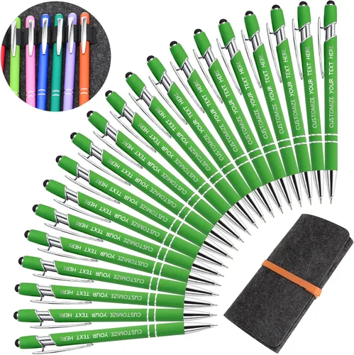 Miniatura 23 de Bolígrafos personalizados con lápiz óptico y grabado gratis, bolígrafos personalizados para negocios, graduación, aniversarios (hasta 500 unidades)