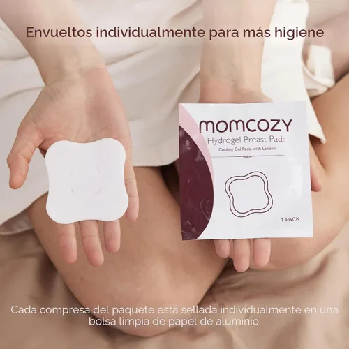 Miniatura 5 de Momcozy Almohadillas de hidrogel para pezones con lanolina calmante, las almohadillas de lactancia de gel Soothies proporcionan alivio instantáneo