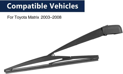Miniatura 3 de X AUTOHAUX Juego de brazo de limpiaparabrisas trasero de coche, color negro, 11.024 in, 11 pulgadas para Toyota Matrix 2003 2004 2005 2006 2007 2008