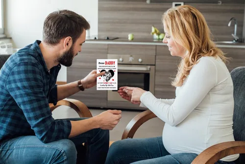 Miniatura 2 de WaaHome Tarjeta del primer día del padre para nuevo papá, de bebé, hija, hijo, divertida tarjeta de regalo para el primer día del padre para primera