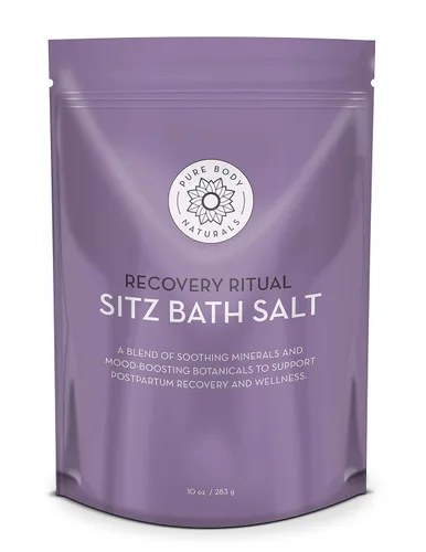 Pure Body Naturals Sitz - Sal de baño - Cuidado posparto y tratamiento de hemorroides - Remojo natural para cuidado personal y tratamiento de