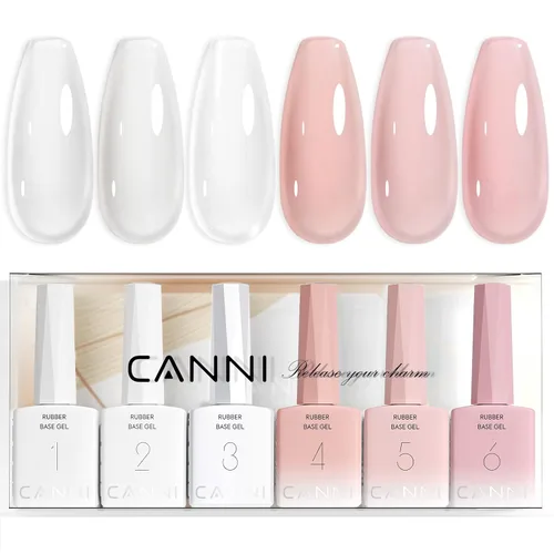 Miniatura 21 de CANNI Juego de esmaltes de uñas de gel marrón sin hema, 6 colores de 0.3 onzas líquidas, kit de esmalte de gel de color marrón claro, azul nude, kit