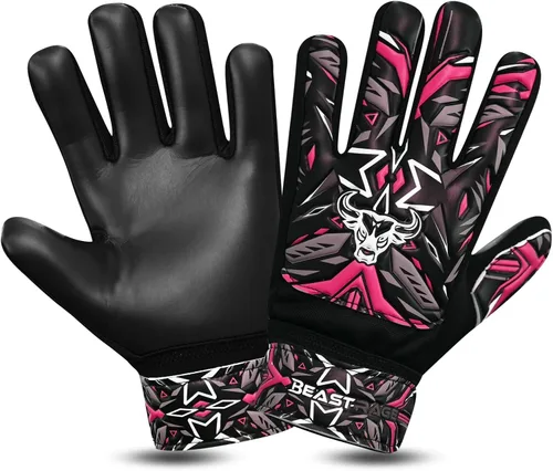 Miniatura 9 de BEAST RAGE Guantes de portero de fútbol, guantes de portero para niños y jóvenes, guantes de portero de fútbol con agarre fuerte, soporte de muñeca