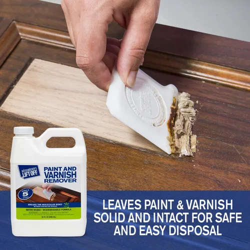 Miniatura 6 de Motsenbocker's Lift Off 41132 - Removedor de pintura y barniz de 32 onzas para manchas de madera, pintura solvente, lacas, poliuretano funciona