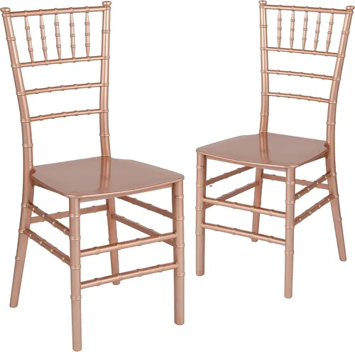 Miniatura 8 de Flash Furniture Silla Chiavari apilable de resina de caoba serie HERCULES